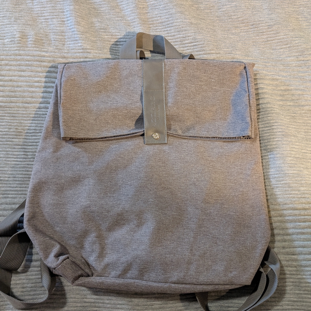Gray Canvas Backpack With Practical Design - image 1